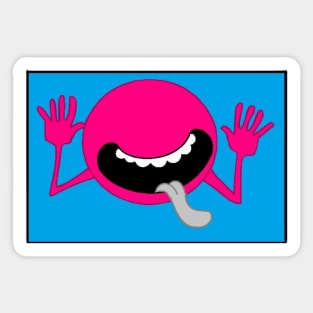 Hitchhiker face Pink Sticker